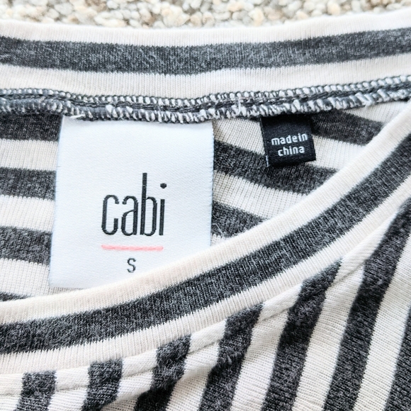 ⭐Black white Multi Stripe Cabi Tank Top Small⭐ - Picture 6 of 9